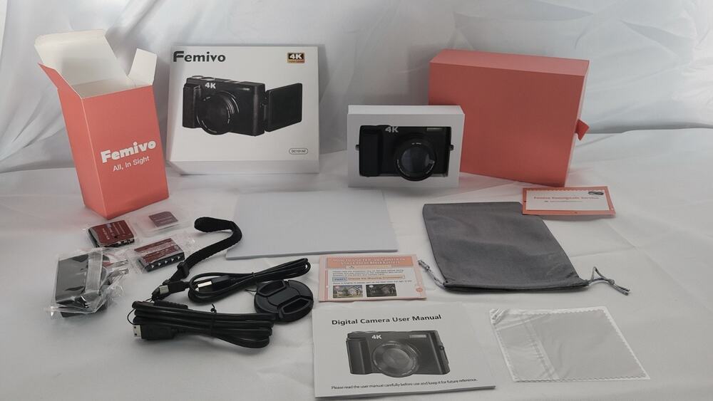 Femivo 4K Digital Camera (DC101AF) Digital Flip Screen New